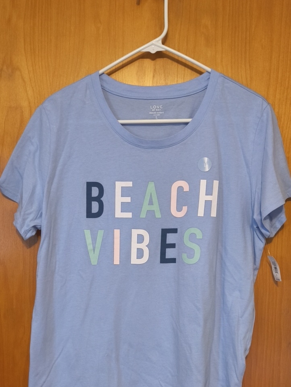 Light Blue 'Beach Vibes' Graphic Tee